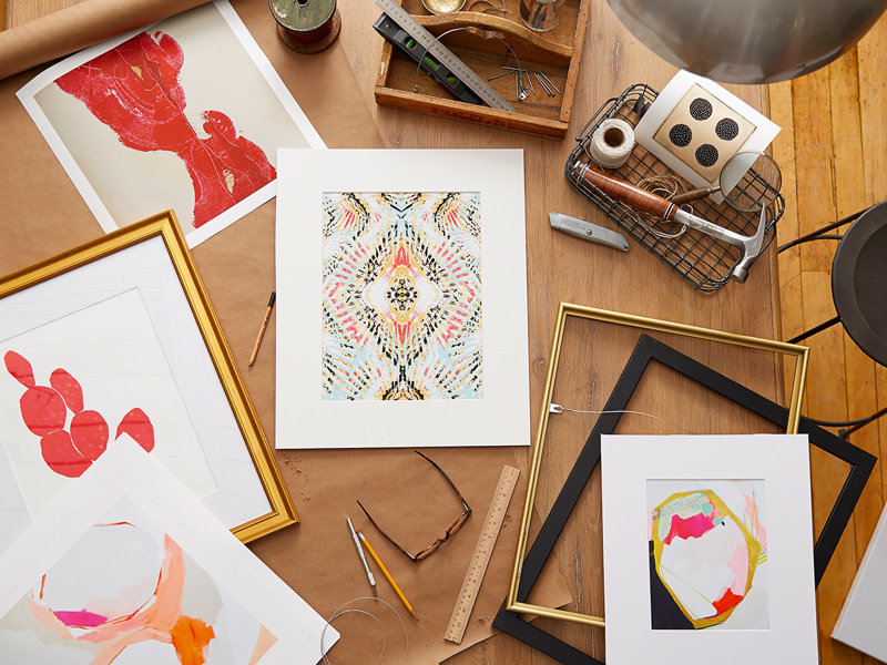 Navy Geo Framed Print, Artfully Walls & Reviews Joss & Main